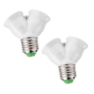 Orivin Adaptateur De Douille D'ampoule E27 Vers Double E27, 2 Pi&egrave;ces, Convertisseur De Douille D'ampoule, Support De Lampe (Orivin, neuf)