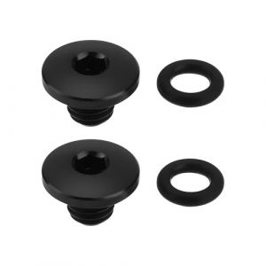 VGOL Lot de 2 vis de purge pour vélo TC4 en alliage de titane M5 x 10 mm compatibles avec Shimano XT SLX Zee Deore LX (noir) (VGOL, neuf)