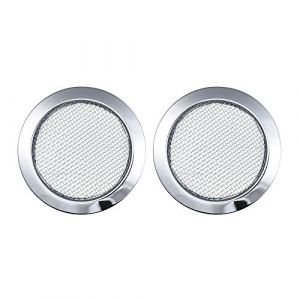 KOCAN Inserts sonores filtrés, 2pcs Argent inséré Inserts de Trou de Son pour Guitares de boîte de Cigare de Guitare de résonateur de Dobro (Lerdu, neuf)