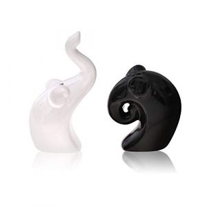 Salière et Poivrière Amusantes en Porcelaine - Distributeur d'Épices Impertinent - Cadeau de Pendaison de Crémaillère, de Mariage, d'Anniversaire pour les Couples (Éléphants) (alexpura, neuf)