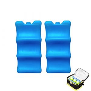 Vulevirtue 2 pi&egrave;ces &Eacute;l&eacute;ments de Refroidissement,Blocs r&eacute;frig&eacute;rants,R&eacute;utilisable pour Glaci&egrave;re et Sac Isotherme, 600 ML, pour Sac Isotherme,glaci&egrave;re,bo&icirc;tes &agrave; Lunch,Camping, Plage(Bleu) (Blue) (Vulevirtue, neuf)