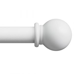 Tringle Rideau 3m, Tringle &agrave; Rideau Extensible avec Embouts &agrave; Boule avec Supports, 16mm de Diam&egrave;tre Fen&ecirc;tre D&eacute;corative tringle rideaux (Blanc, 80-304 cm) (PENGCHEN HOME EOR, neuf)