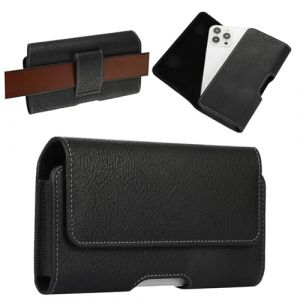&Eacute;tui de Ceinture pour Smartphone Homme, Pochette Ceinture Telephone Portable Cuir, Petite Sacoche Horizontal Homme Ceinture Housse Sac Banane pour iPhone 17/16/15/14/13/12 Pro Max 17 Plus, Samsung S25 (Anriord, neuf)