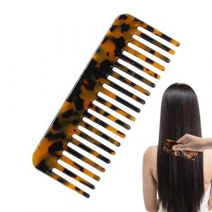 Hair Detangling Comb - Wide Tooth Comb, Antistatic Marbled Small Travel Purse Hair Detangling Comb - Handmade Saw-Cut Polished Pocket Travel Comb Hair Detangler Comb for Wet and Dry Everyday Care (linlumh, neuf)