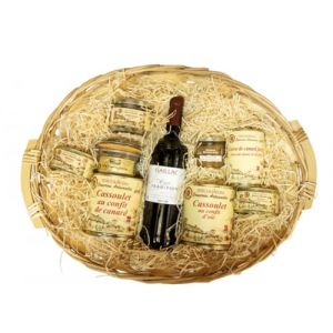Maison Micouleau - Corbeille Tradition Sud-Ouest : Cassoulet, Foie Gras & Rillettes - 12 Pi&egrave;ces, 840g - Aliments Sp&eacute;ciaux, Cuisine Sud-Ouest, coffret cadeau, panier garni, cadeau de no&euml;l (MICOULEAU, neuf)