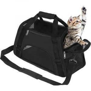 Sac de Transport Chien Chat en Oxford Sac &agrave; Main des Animaux de Compagnie par Avion et Voiture Respirant Lavable et Pliable pour Petit Animaux Chaton Chiot Lapin et Autres Animaux (ITODAUK, neuf)