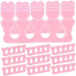 minkissy 40 Pi&egrave;ces s&eacute;parateurs d'orteils en mousse espaceurs d'orteils pour p&eacute;dicure Clous outils colle ongles nails s&eacute;parateur d'orteils p&eacute;dicure s&eacute;parateurs d'orteils rose (Master Self, neuf)
