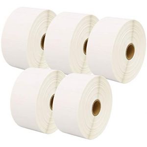 5 Compatibles Rouleaux 52mm x 25mm Étiquettes thermique pour Zebra GK420d GK420t GC420d GX420d GX420t GC420t GX430t GT800 LP2844 TLP 2844 Citizen CL-S521 CL-S621 CL-S631 (2000 Étiquettes par Rouleau) (Printing Saver, neuf)