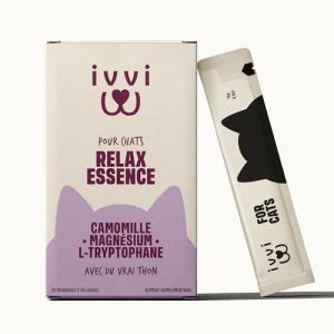 ivvi Relax Essence pour Chats – Crème à lécher Anti-Stress avec Camomille, L-tryptophane & magnésium – Soutien du Calme et du Bien-être – 30 x 15g – au Vrai Thon (ivvi, neuf)