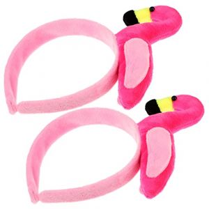 DEARMAMY 2 Pi&egrave;ces Bandeau Flamant Rose Amusant Pour Bandeaux Accessoires Adultes Flamants Roses Fantaisie Faire La F&ecirc;te Filles Luau Tropical Groupe Bandeau De F&ecirc;te Hawa&iuml;enne Rosy Plastique (Liiane, neuf)