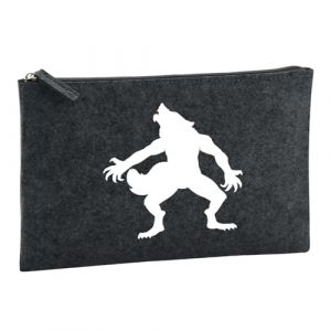 Huuraa trousse de toilette Loup-garou Trousse de toilette cadeau en feutre anthracite 1 litre Loup-garou Pr&eacute;sent (Hellweg Handelsbetrieb Soest, neuf)