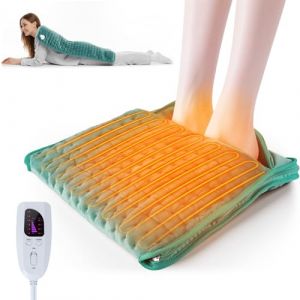 Olycism Chauffe Pied Electrique avec Zip 40*40cm &ndash; S&rsquo;&eacute;tend en une Couverture de 40*80cm, 24 Option - Chauffe Pieds - Technologie De Protection Contre La Surchauffe, Chauffe Pieds Chauffant &Eacute;lectrique (YIXUN-YUN, neuf)