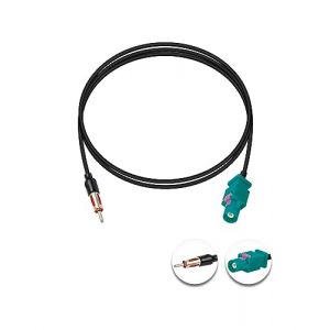 Vecys Fakra Z Câble Fakra Z Mâle vers DIN Mâle Câble Adaptateur 3.3FT/1M DIN Plug Pigtail RG174 pour Antenne Radio FM/AM (RFconet, neuf)