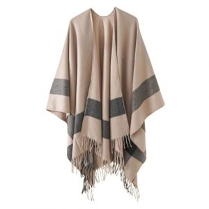 G&eacute;n&eacute;rique Poncho Ch&acirc;le Femme &Eacute;charpe Cape &Eacute;paissie El&eacute;gant Chaud Hiver Grand Taille Foulard Chaud Ouverture Cachemire d'imitation Douce Ch&acirc;le Cadeau de No&euml;l pour Femme (qieycgd, neuf)