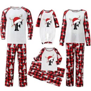 Kelandoom Pyjamas De Noel Famille, 26 Lettres Pyjama Noël Femme Costume Pere Noel Moto Pantalon Pyjama Noel Ensemble Noel Bebe Pyjama Noel Enfant 10 Ans Deguisement Carnaval Enfant (laikelsd, neuf)