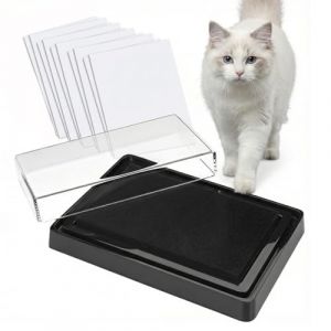 YUVKIN 1 Set Kit Empreinte Main et Pied B&eacute;b&eacute;, Tampon Empreinte pour Animaux, Cadeau B&eacute;b&eacute; Naissance avec 10 Feuilles de Papier Copieur (noir) (HerEdit, neuf)