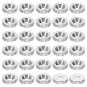 PATIKIL Rondelle Frais&eacute;e M4 Finition, 30Pcs 13mm de Diam&egrave;tre 3mm de Hauteur Solide Acier Inoxydable 304 CNC Rondelle en Forme de Tasse &agrave; T&ecirc;te Plate pour Constructions (PATIKIL UK, neuf)