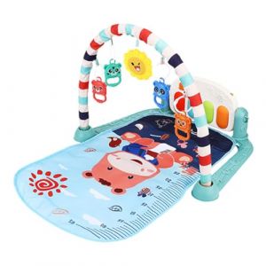 Tapis d &eacute;veil Musical B&eacute;b&eacute;, Tapis de Jeu B&eacute;b&eacute; Gym, Tapis de Jeu &eacute;paissi B&eacute;b&eacute; Avec 5 Jouets D'&eacute;ducation Pr&eacute;coce, Arche de Jeu Centre de Jeux B&eacute;b&eacute; Fitness Piano, Cadeau Naissance Fille et Gar&ccedil;on (Surakey, neuf)