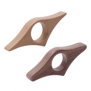 2 PCS Bois de Pouce Porte Page,Accessoire Livre Lecture Book Reading Holder Anneau de Pouce Tenir Livre Ouvert Marque Pages et Support Lat&eacute;ral Cadeau Pour Enseignants Amateurs Lecture (Noyer) (Wangshacaokeji, neuf)