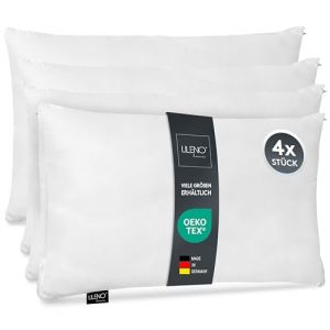 LILENO HOME Lot de 4 coussins en microfibre - 50 x 70 cm - Lavable jusqu'à 95 °C - Avec fermeture éclair - 50 x 70 cm - Pour lit ou comme coussin décoratif - Coussin de canapé et coussin décoratif (Discount-Deal24, neuf)