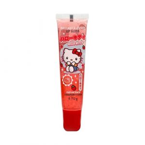 Hello Kitty Lip Gloss Tube - Pour des lèvres éclatantes au parfum de fraise - Tube Classique - Gloss hydratant, Lip Glow longue durée-12gr (Mevsim Store, neuf)