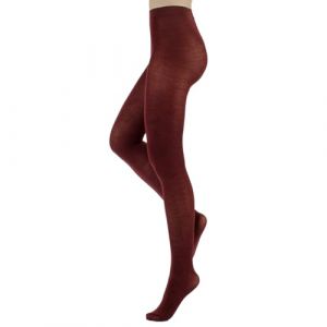CALZITALY Collants en Laine, Bas Femme, Collants Hivernaux | Noir, Gris, Navy, Violet, Marron, Beige, Bordeaux, Vert | S, M, L, XL | 100 DEN | Made in Italy (L, Bordeaux) (SCHINELLI, neuf)