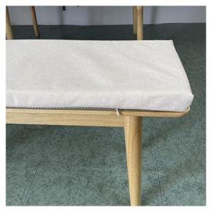 Coussin Banquette Exterieur/Interieur 120x50/100x40/90x50, Coussin pour Banc de Jardin Antidérapant 1/2/3 Places, Amovible et Lavable, pour Balancelle, Chaise de Salle à Manger(White,120x50cm/47x20in) (MIUGOODEL, neuf)