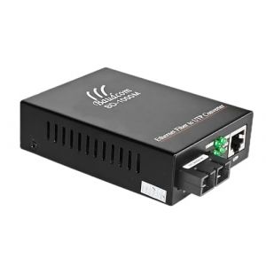 BAUDCOM Convertisseur multim&eacute;dia en fibre Gigabit Ethernet 10/100/1000M, &eacute;metteurs-r&eacute;cepteurs SC monomodes int&eacute;gr&eacute;s, RJ45 &agrave; 1000Base-LX (double fiber, 20 KM) (baudcom, neuf)