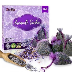 ZIDINA Sachets Parfumés Lavande - 14 Sachets de Lavande Séchée pour Maison, et Voiture – Sachet Lavander Armoire, Désodorisant Naturel et Antimites Vetements AR - Longue Durée Sachet Parfumé Armoire (Raimarket, neuf)