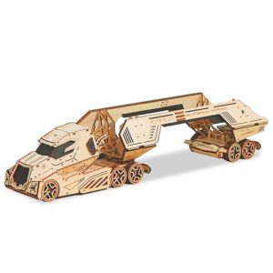 Hallisun Puzzle 3D en Bois pour Adultes, kit de modèle mécanique de Camion à casier à vin Rouge en Bois, modèle véhicule avec casier à vin, Cadeaux d'anniversaire de Noël à Faire soi-même, 287 pièces (Hallisun, neuf)