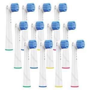 Kongkay Pack de 12 Brossettes de rechange Compatible avec Oral-B Têtes de Brosse à Dents Electrique, 12er Brossettes Sensitive Clean (Hongis EU, neuf)