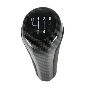 Pommeau De Vitesse Pommeau de levier de vitesse for BMW série 1 3 5 6 E46 E53 E60 E61 E63 E65 E81 E82 E83 E87 E90 E91 E92 X1 X3 X5 chromé mat en Fiber de carbone Levier De Vitesse(Carbon 5Speed) (baqi company, neuf)