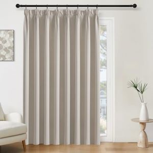 Softalker Rideau Occultant Hauteur 240 cm Rideaux Salon Moderne 300 cm Grande Largeur Dressing Intérieurs Rideau Beige Galon Fronceur Thermiques Isolants pour fenetre Chambre Enfant Placard,1 Pièce (Softalker, neuf)