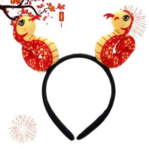 Bandeau serpent chinois pour le Nouvel An chinois - Bandeau de nouvel an chinois - Serre-tête serpent - Serre-tête mignon et polyvalent - Accessoire de fête pour femmes et filles - Accessoire de (jierone, neuf)