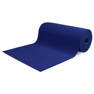 Tapis au mètre de voie pour extérieur, couloir, bord de piscine, tapis en caoutchouc, antidérapant, multi-usages absorbants, éponge Aquamat, couleur unie, (250 x 65 cm, bleu) (SaRani, neuf)
