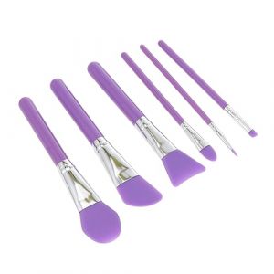 ABOOFAN 6 pi&egrave;ces Silicone Cosmetic Brush Set For Face Mask And Makeup Skin-friendly Silicone Heads For Foundation Eyeliner Eyeshadow Eyebrow And Lip Application Easy To Clean (Halleyham, neuf)