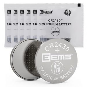 EEMB Lot de 6 piles bouton CR2430 3 V au lithium 2430 DL2430 BR2430 pour télécommandes, porte-clés de voiture, bougies électroniques, moniteurs de glucose et appareils intelligents (All Things Lithium, neuf)