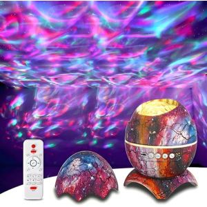 Lancoon Projecteur galaxie pour enfants - Veilleuse en forme d'&oelig;uf de dinosaure avec musique sans fil et bruit blanc - Projecteur d'&eacute;toiles aliment&eacute; par USB avec t&eacute;l&eacute;commande (Lancoon, neuf)