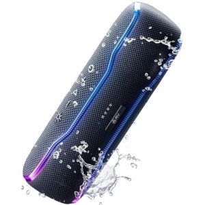 AY Enceinte Bluetooth Portable 25W, IPX7 &eacute;tanche, Haut-parleur Bluetooth 5.3 Sans fil avec Lumi&egrave;res, Appairage St&eacute;r&eacute;o, Microphone Int&eacute;gr&eacute;, 24 Heures de Lecture pour la F&ecirc;te, Piscine, Maison, Ext&eacute;rieur (MusicBar, neuf)