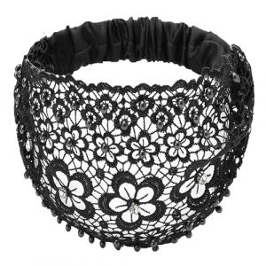 Bandeau De Dentelle - Bandeau Élastique En Dentelle En Dentelle À Floral, En Dentelle En Dentelle Perle Creux Élastique Élastique | Coiffure Turban, Accessoires De Cheveux Pour Les Filles, Écharpe (Johkane, neuf)