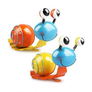 PROW® Mignon Escargot Métal Statue Décoration Créatif Artisanat Jardin Extérieur Pelouse Patio Décoration (Jaune + Orange) (P ROW, neuf)