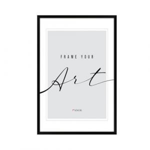 KNOR Cadre photo 61 x 91,5 cm noir pour poster, cadre photo, verre acrylique incassable, à suspendre, cadre en plastique, en plastique recyclé (Knor, neuf)