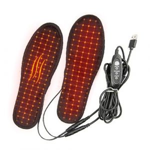 Semelles Chauffantes Semelles Chauffantes Électriques Rechargeables,Chauffe-Pieds électrique d'hiver en Peluche Courte - Thermiques électriques lavables, Semelles chauffantes antidérapantes p (Buqiliang101, neuf)