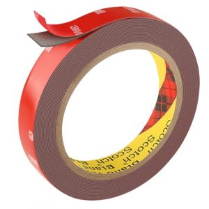 Ruban de montage double-face 18mm x 4,7m Noir, Ruban double-face &eacute;pais et r&eacute;sistant, Ruban de montage extra-fort et &eacute;tanche, id&eacute;al pour bandes LED automobiles, applications int&eacute;rieures et ext&eacute;rieures (Chen Xiaowen, neuf)