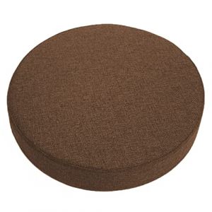 ping bu Coussin de chaise rond &eacute;pais 5/8/10 cm - Pour salle &agrave; manger, jardin, cuisine, maison (30 x 30 x 5 cm, marron) (ping bu, neuf)