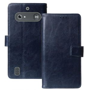Anybird Flip Premium Cuir Housse Magn&eacute;tique T&eacute;l&eacute;phone Coque pour Doro Leva E10 / E11 Doro DFB 0600 2.4" &Eacute;tui Cas Couverture Protecteur Case Portefeuille Cover Business Wallet (Bleu Fonce) (Dingshengk, neuf)