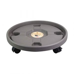 courti Support à roulettes pour pot de fleurs rond - Robuste - Support de plantes mobile avec roulettes universelles - Pour intérieur ou extérieur (courti, neuf)
