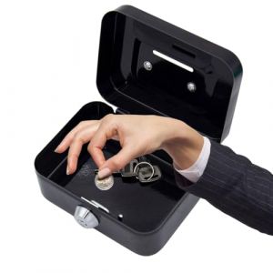 Caisse Avec Serrure &Agrave; Cl&eacute;, Caisse M&eacute;tallique Verrouillable Min-i Bo&icirc;te De S&eacute;curit&eacute;, Tirelire Portative En M&eacute;tal Avec 2 Cl&eacute;s, Tirelire En M&eacute;tal Pour Collection Quotidienne De Pi&egrave;ces De Monnaie (NAIXUE-FR, neuf)