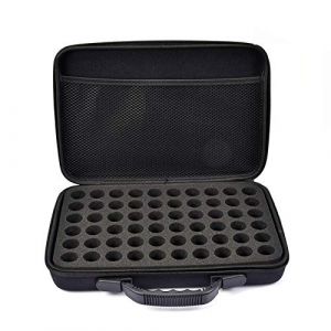Boîte Huile Essentielle, 60 Trous Boîte De Rangement pour Huiles Essentielles 10ml 15ml, Antichoc Étui De Transport D'huile Essentielle, Organisateur De Vernis À Ongles/Huile Essentielle (wulea, neuf)