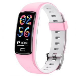 Montre Connectée Enfant Sport Smartwatch - 0.96" Connecté Bracelet Fille Garcon Fitness Tracker Activité avec Etanche Podomètre Tensiometre Moniteur de Sommeil Ecran Tactile Réveil pour Android iOS (APEXHIVE, neuf)